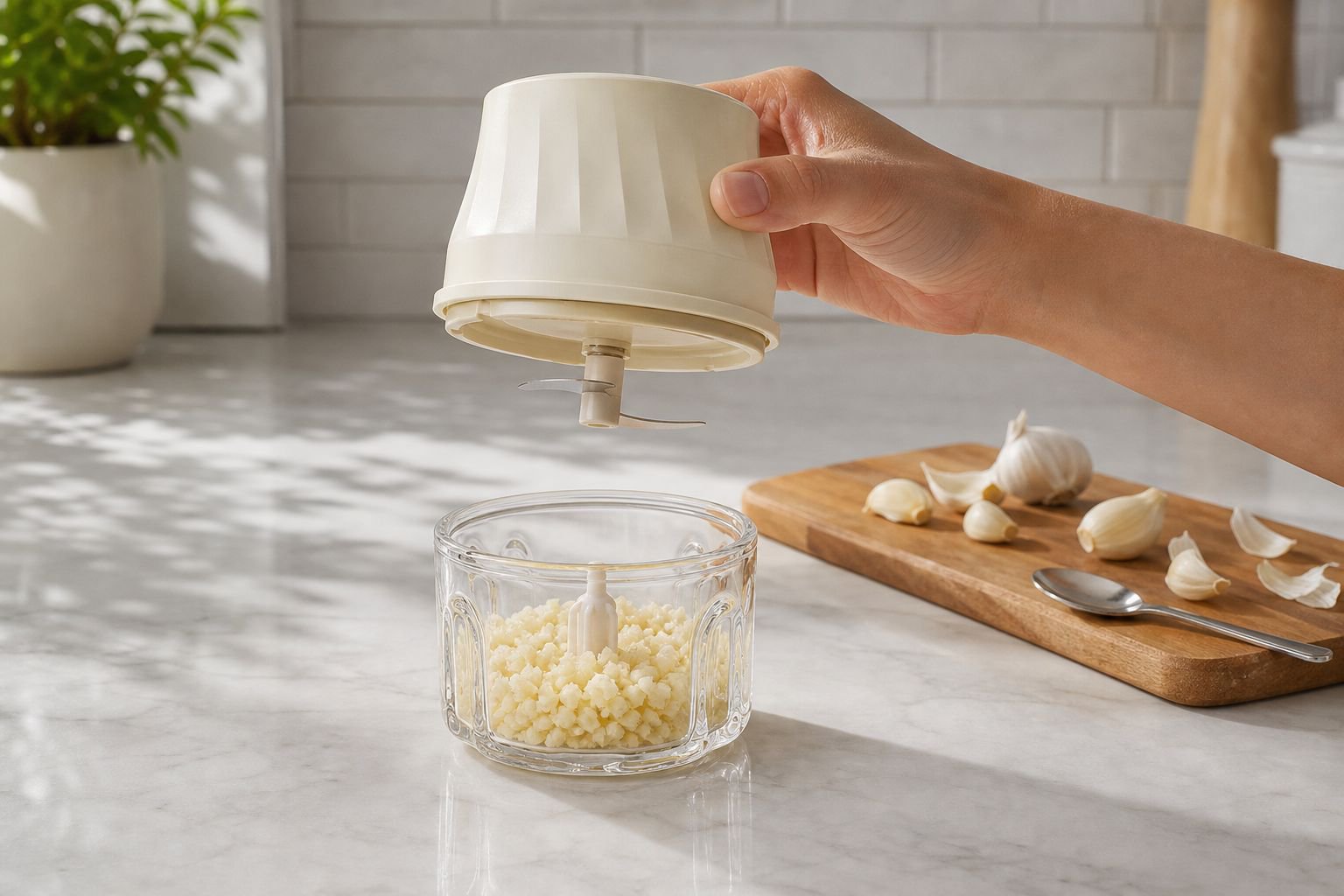 Efficient mini meat grinder for kitchen use