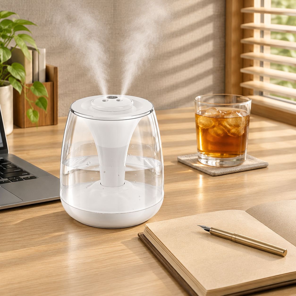 新型デュアルジェットミニ加湿器、屋内・家庭用ポータブルUSB加湿器、高ミスト出力。