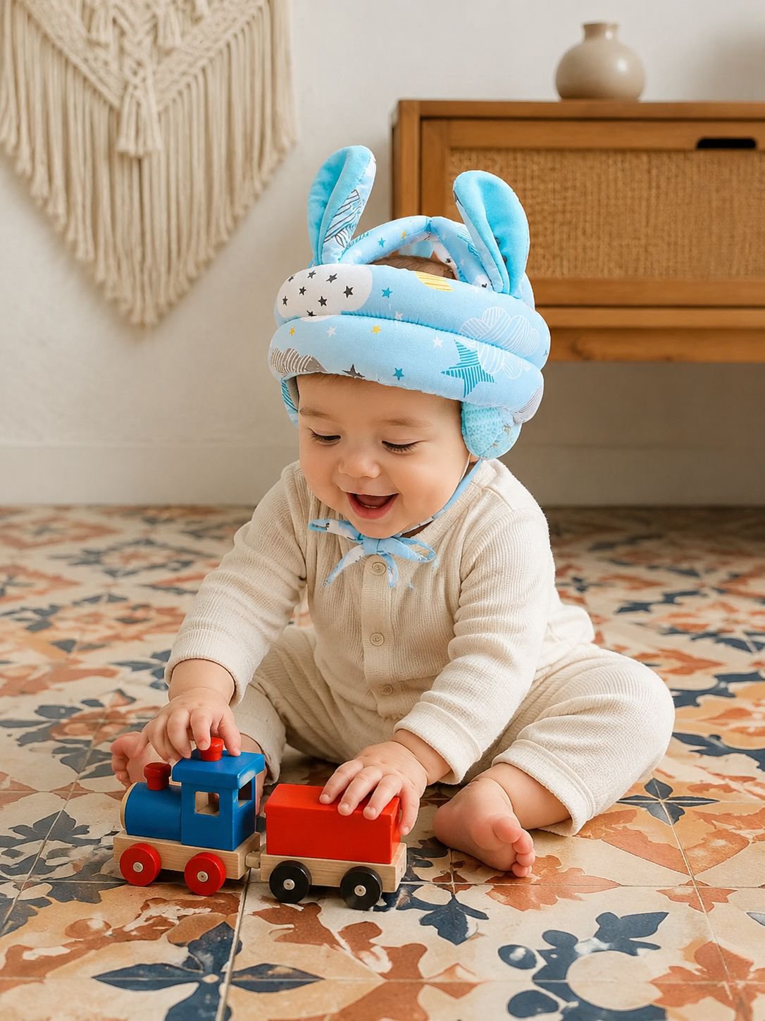 Gorro protector de cabeza para bebé casco anticaídas con cojín para aprender a caminar