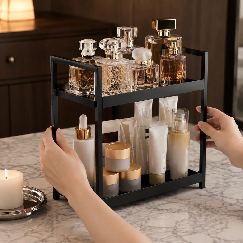 Cosmetics and Perfume Storage Rack, Vanity Desktop Organizer