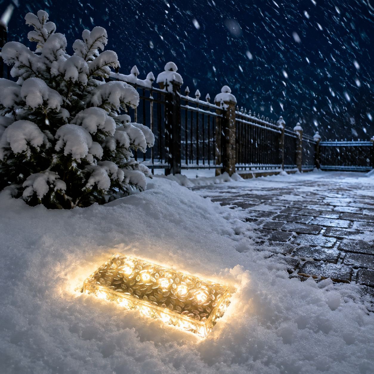 Outdoor Solar Ice Brick Light Waterproof Automatic Lighting Decorative Lamp