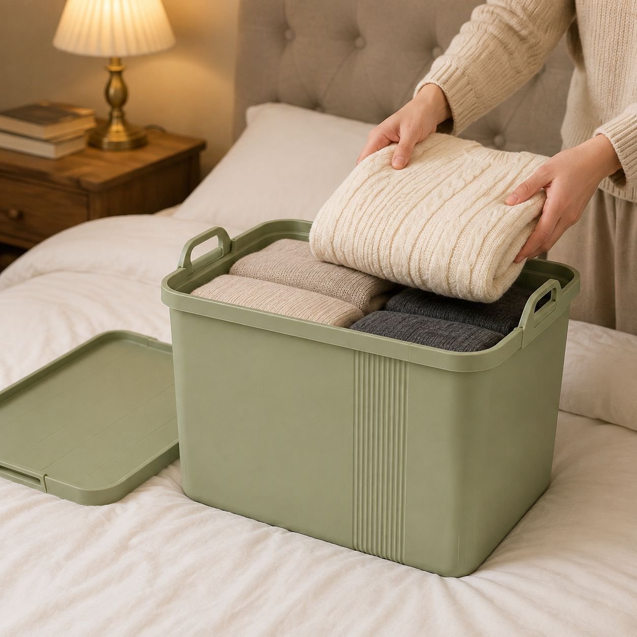 Portable Large-capacity Storage Bin for Clothes and Toys
