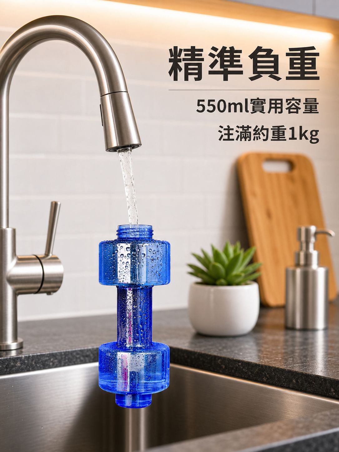 多功能注水啞鈴水瓶