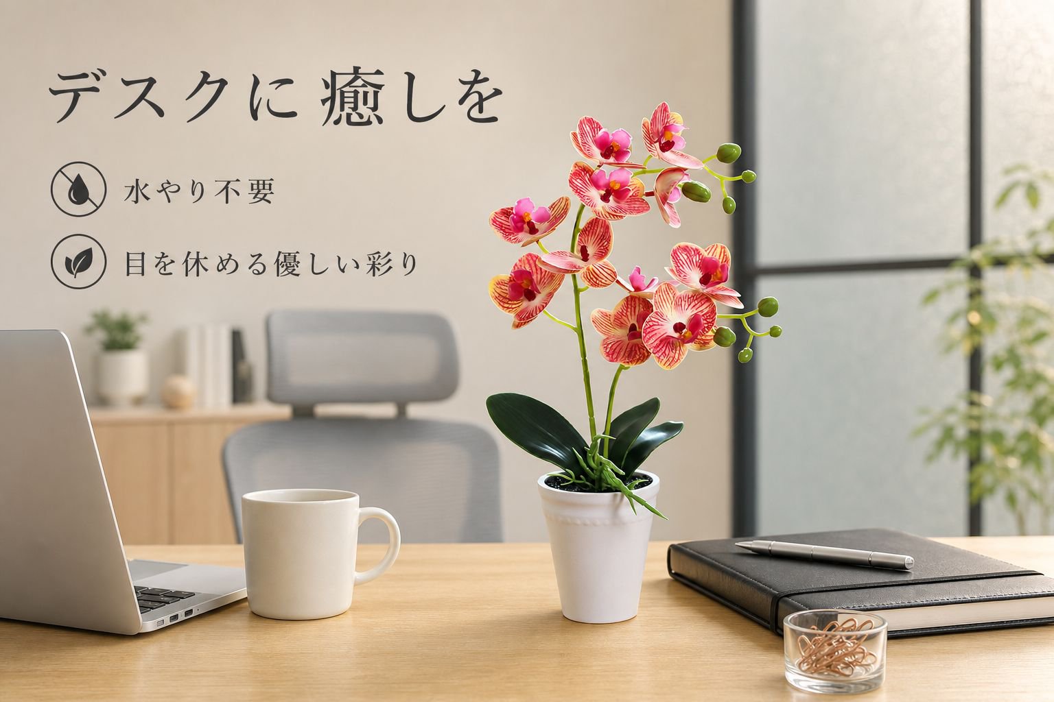 手作りバタフライ蘭 フェイク盆栽 花インテリア