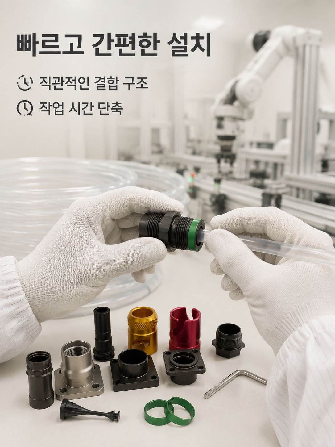 경량 알루미늄 합금 부품 클로즈업