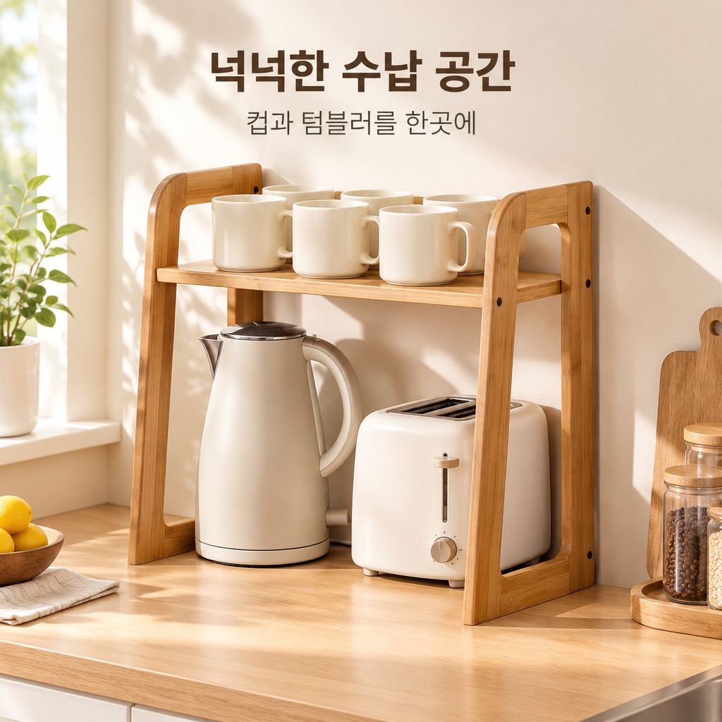 주방 선반 다기능 전자레인지 밥솥 선반 다층 컵 홀더 가전제품 가정용 수납 선반