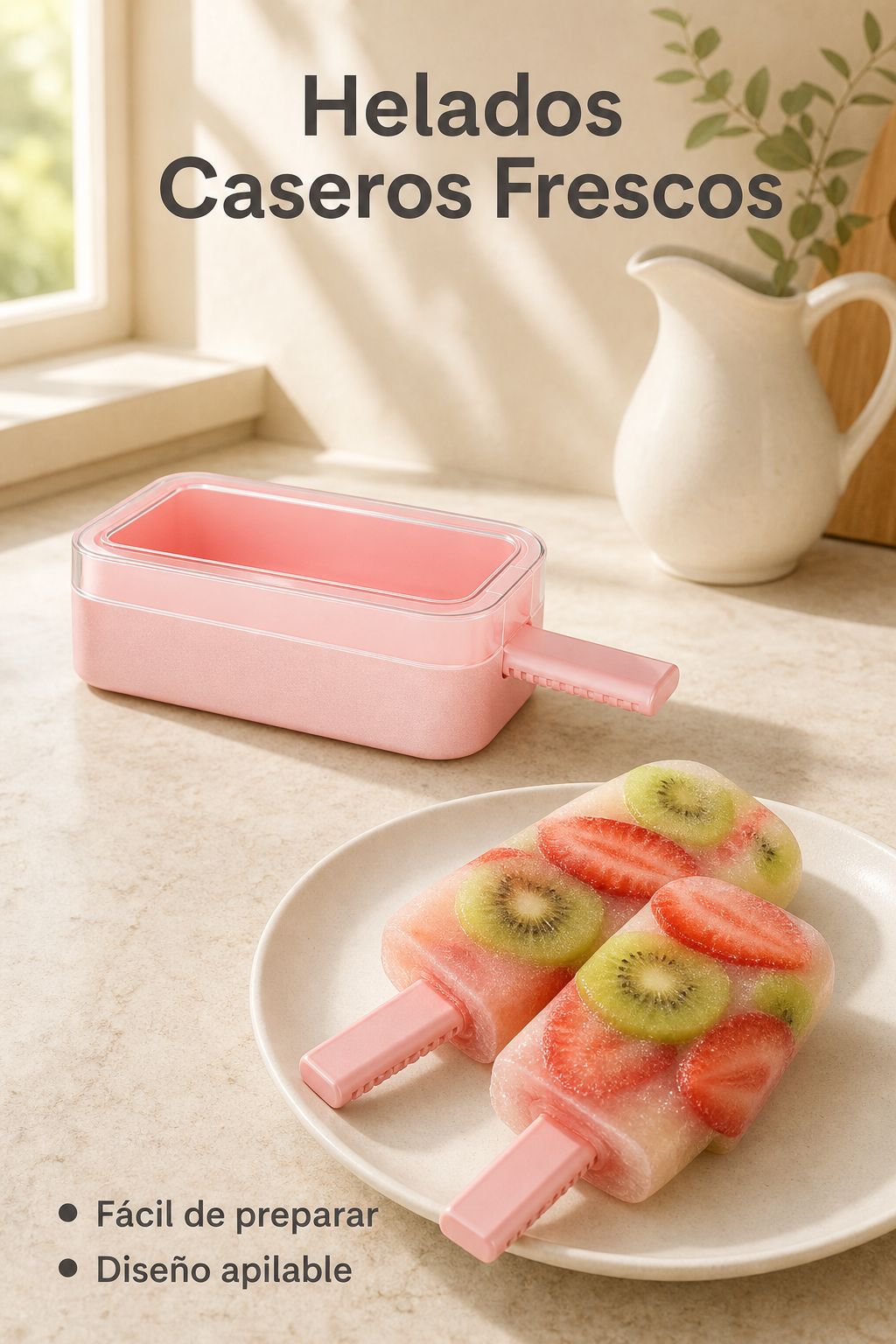 Molde de silicona de grado alimenticio para hacer polos y helados caseros