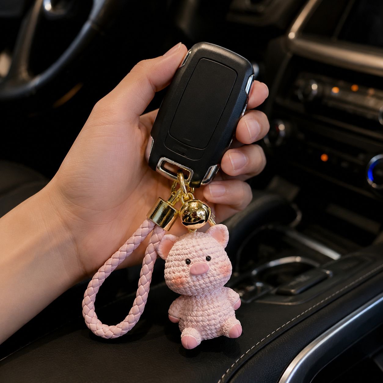 Creative Resin Pig Keychain Animal Bag Charm