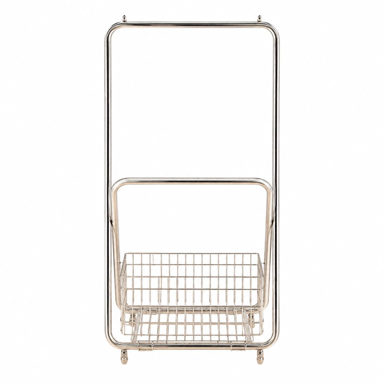 Mobile Floor Clothes Rack with Coat Storage
