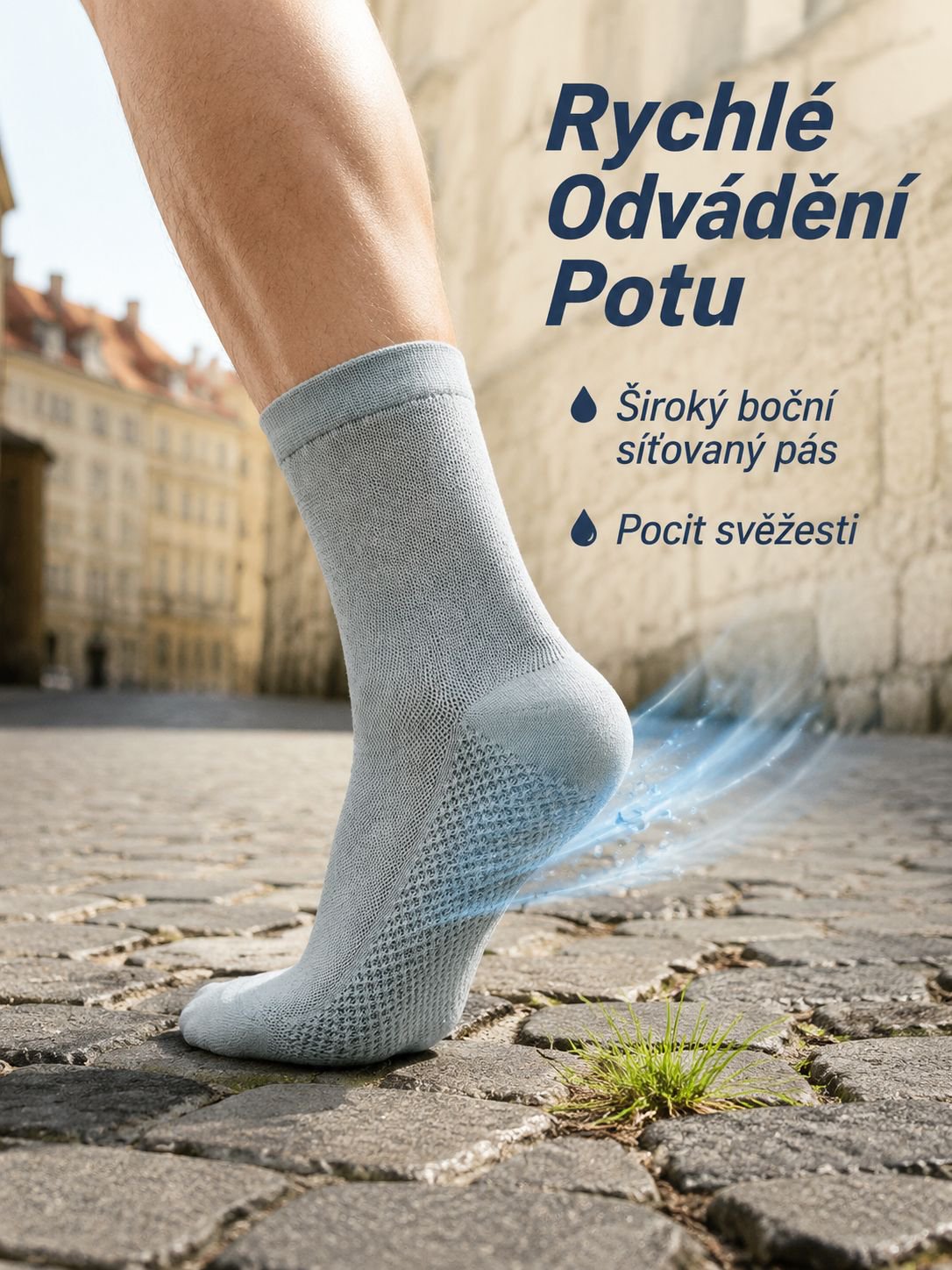 Letní prodyšné ponožky do poloviny lýtek