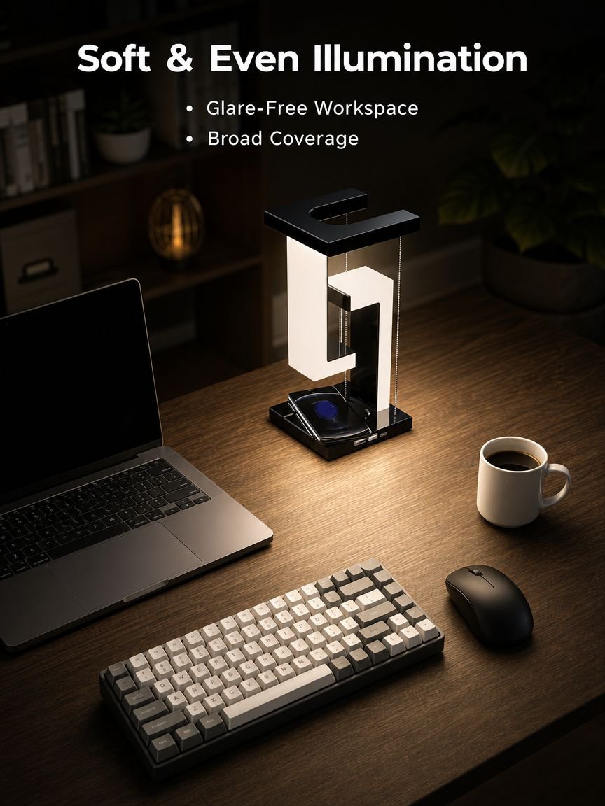 Wireless charging pendant light table lamp