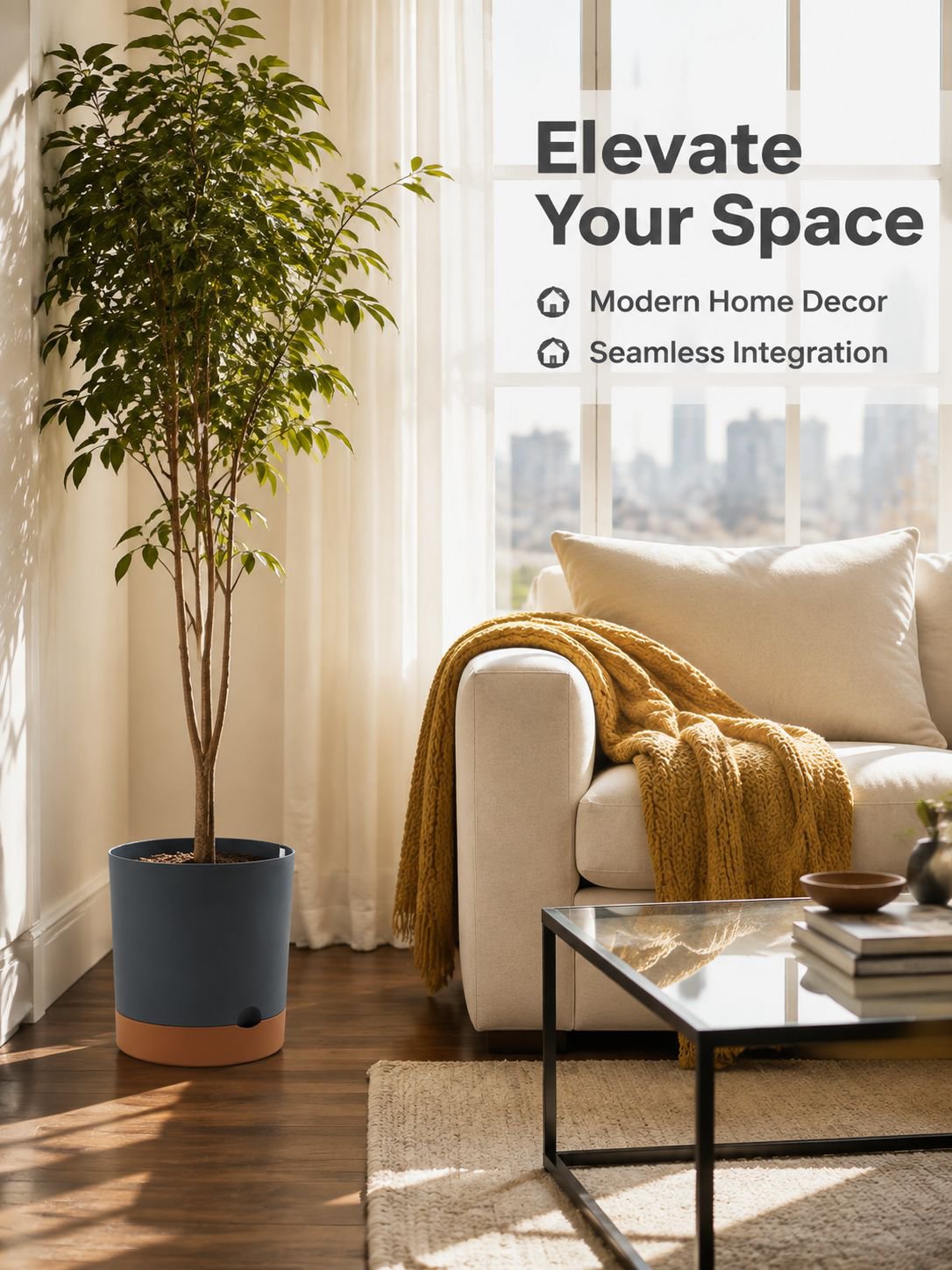 Plastic Self Watering Flowerpot
