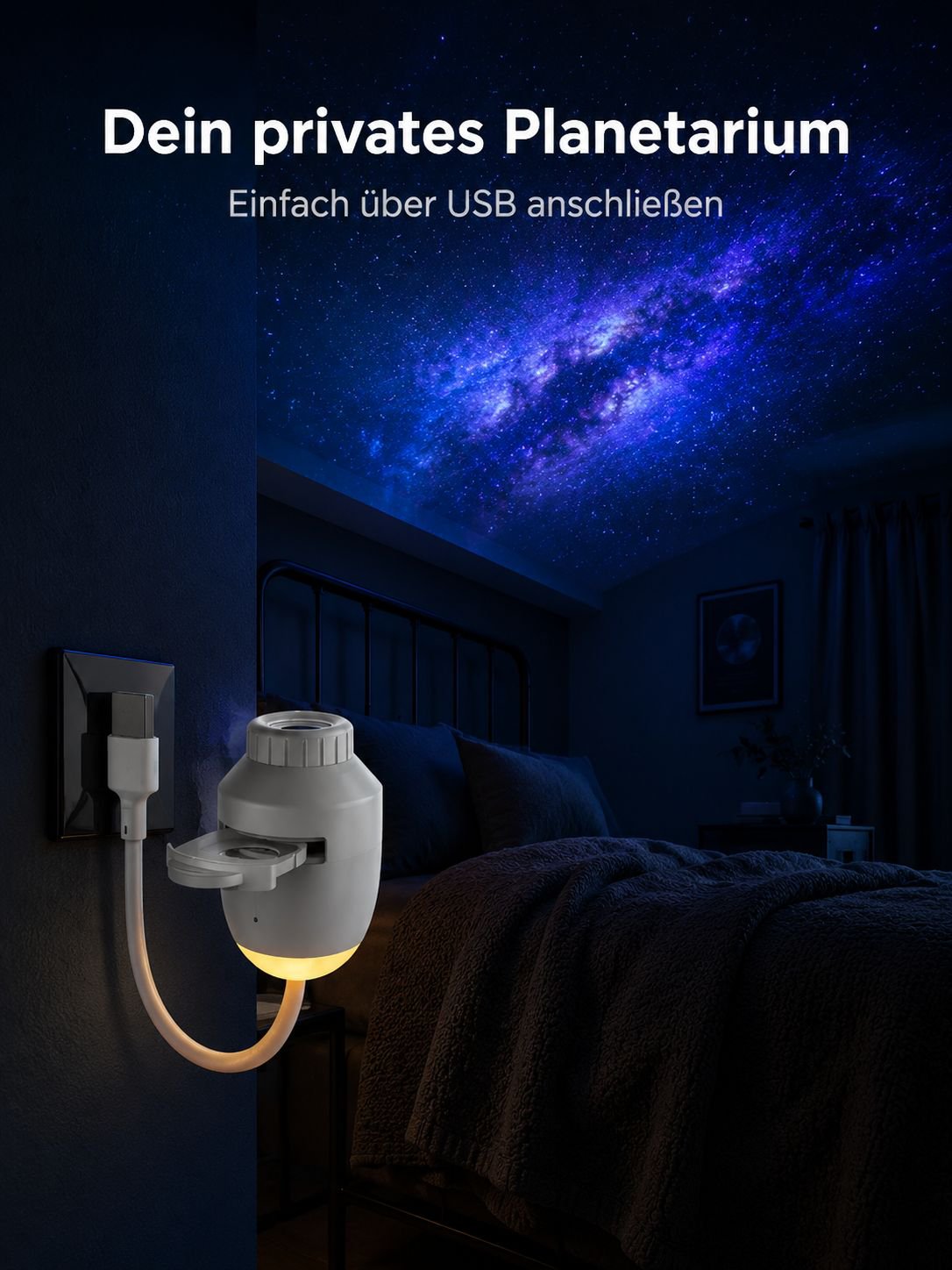 Sternenhimmel-Projektorleuchte – USB-betrieben