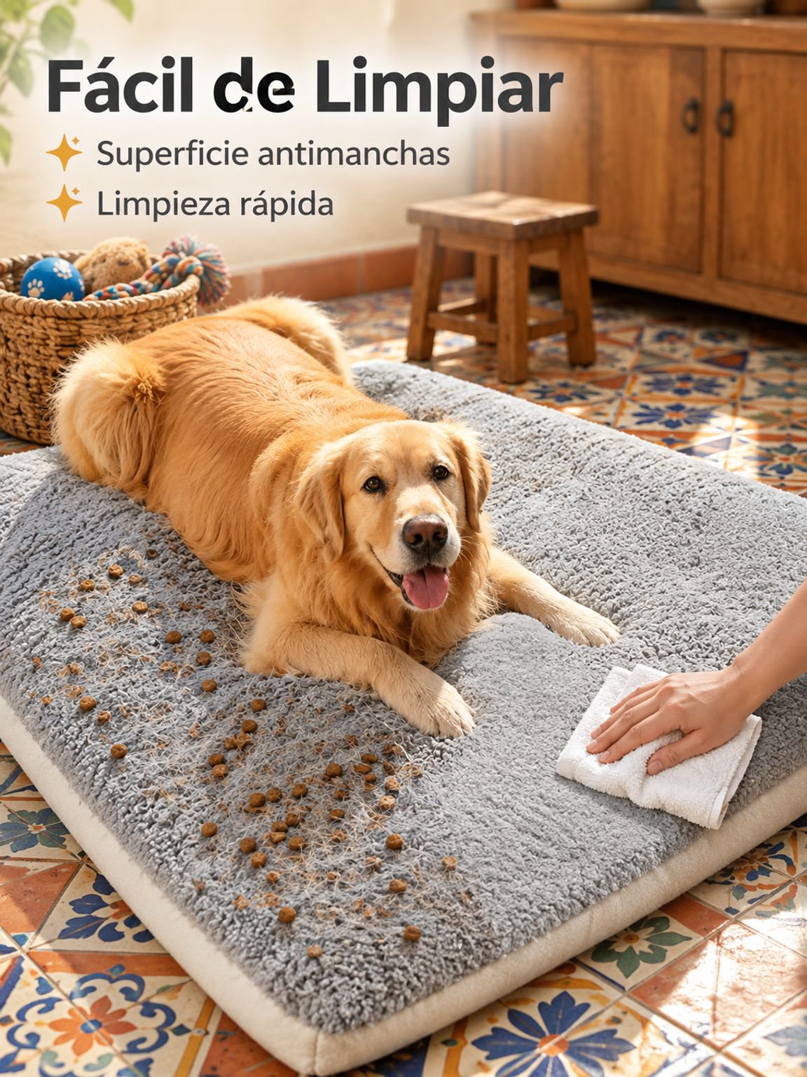 Cama para perros grandes, resistente a la suciedad y duradera