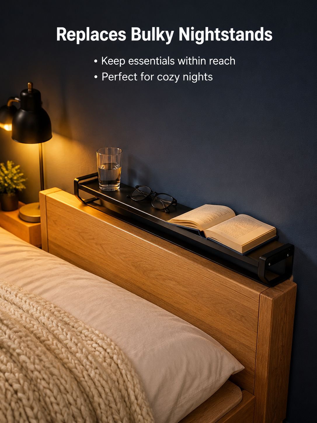 Sofa back storage rack holding books magazines and remote controls
