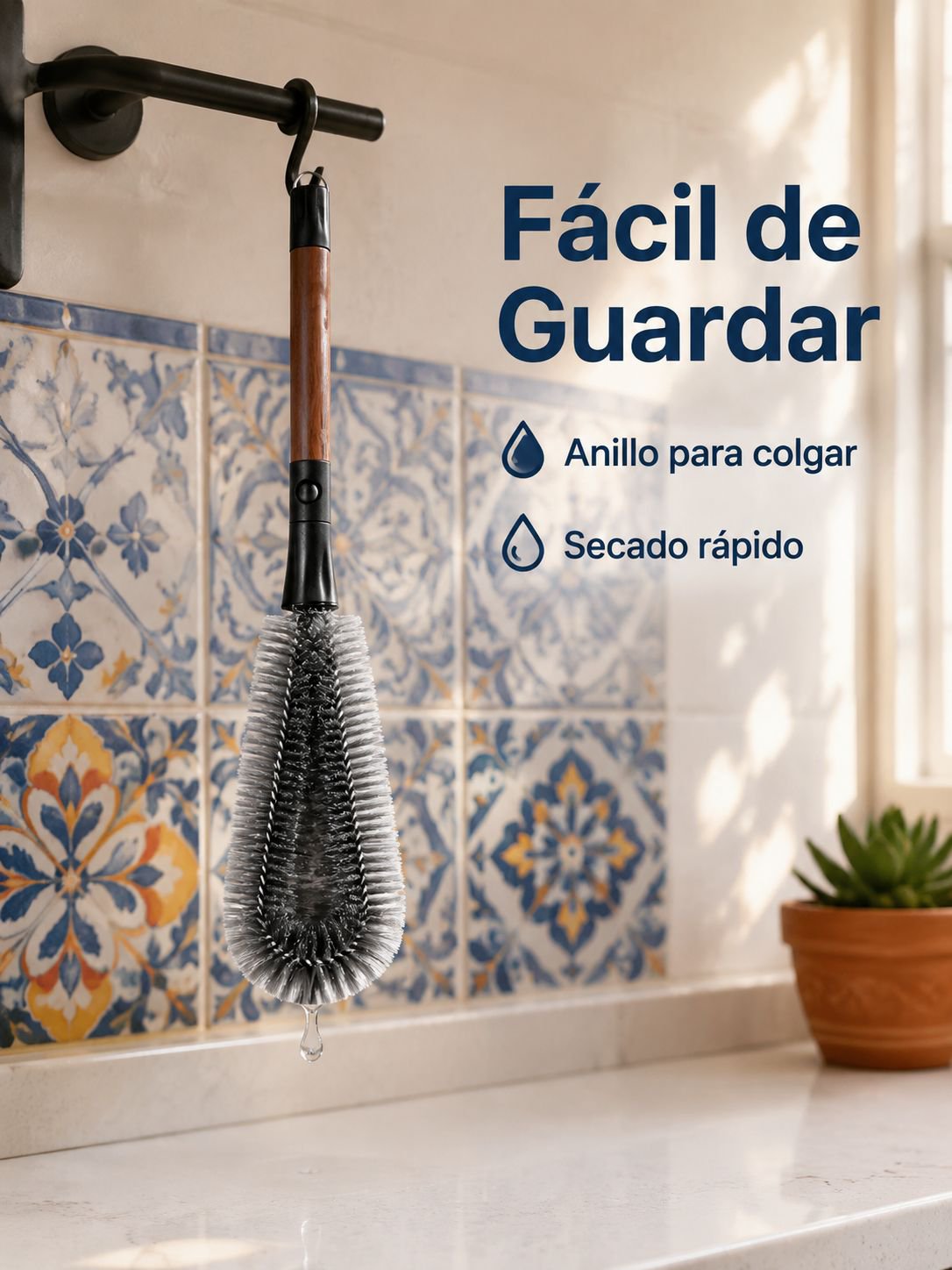Cepillo para botellas de agua 2 en 1