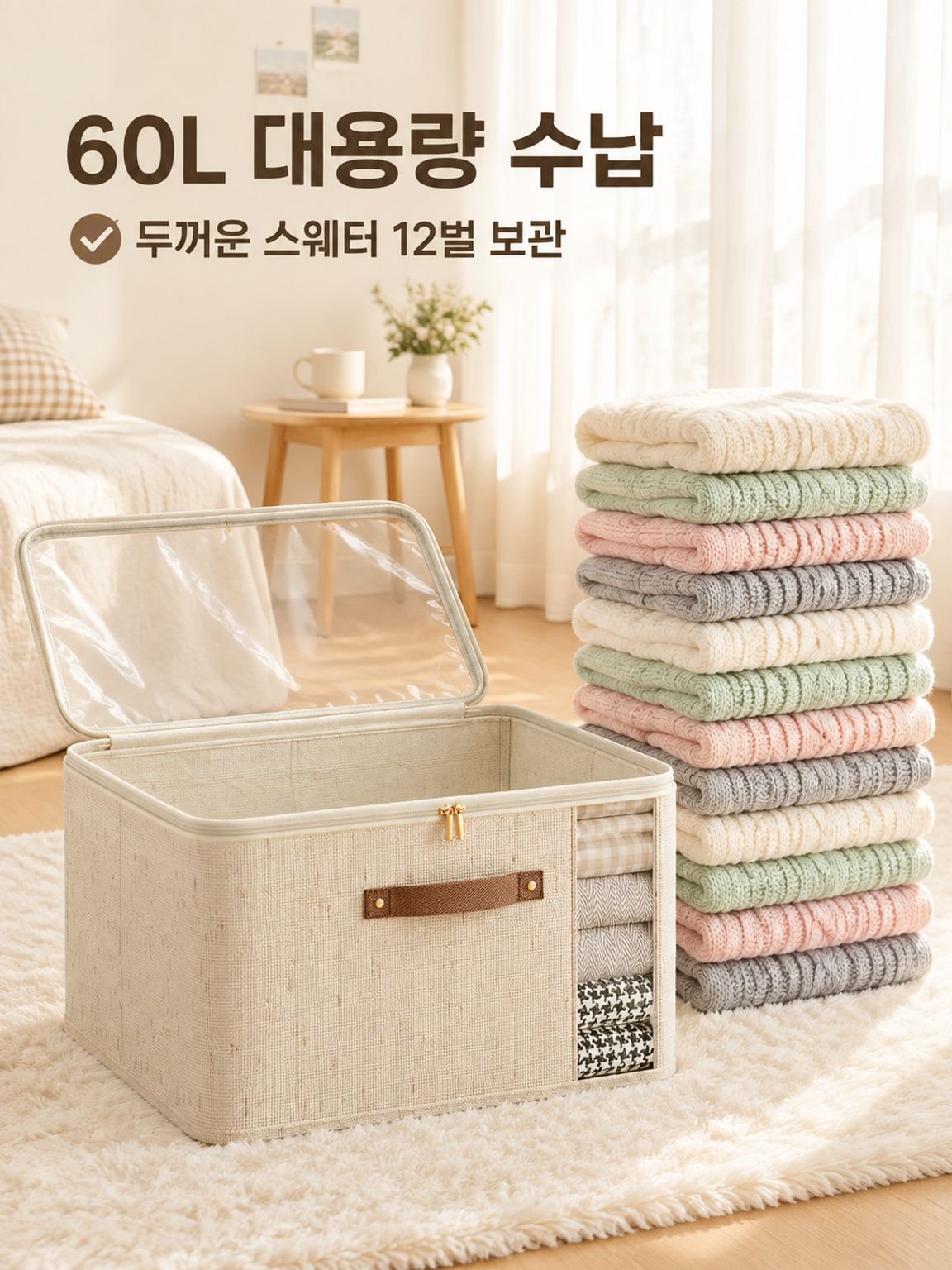 더블 윈도우 수납박스