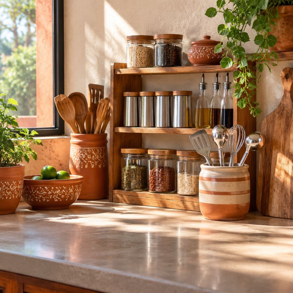 Almacenamiento de utensilios de cocina