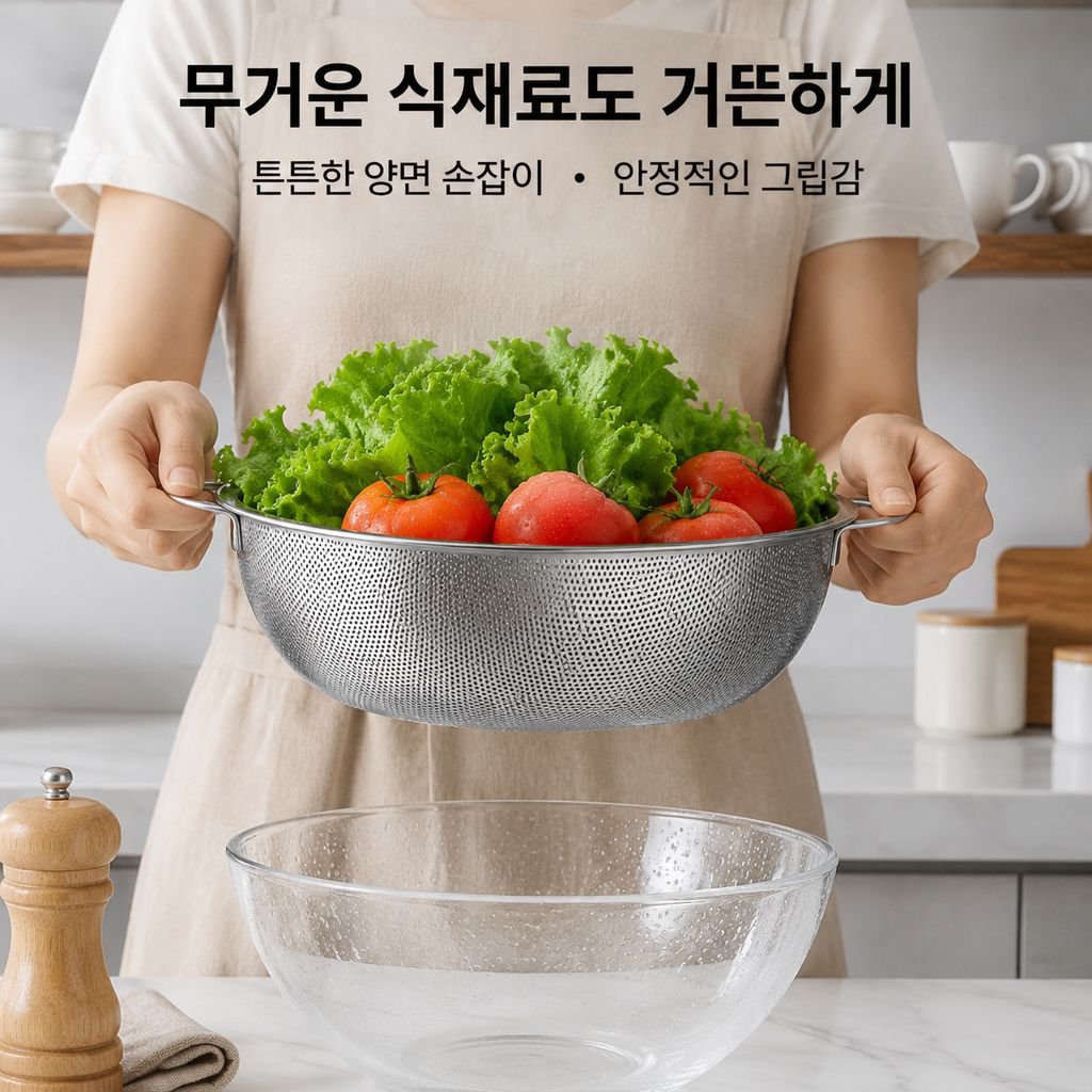 두꺼운 스테인리스 배수 바구니