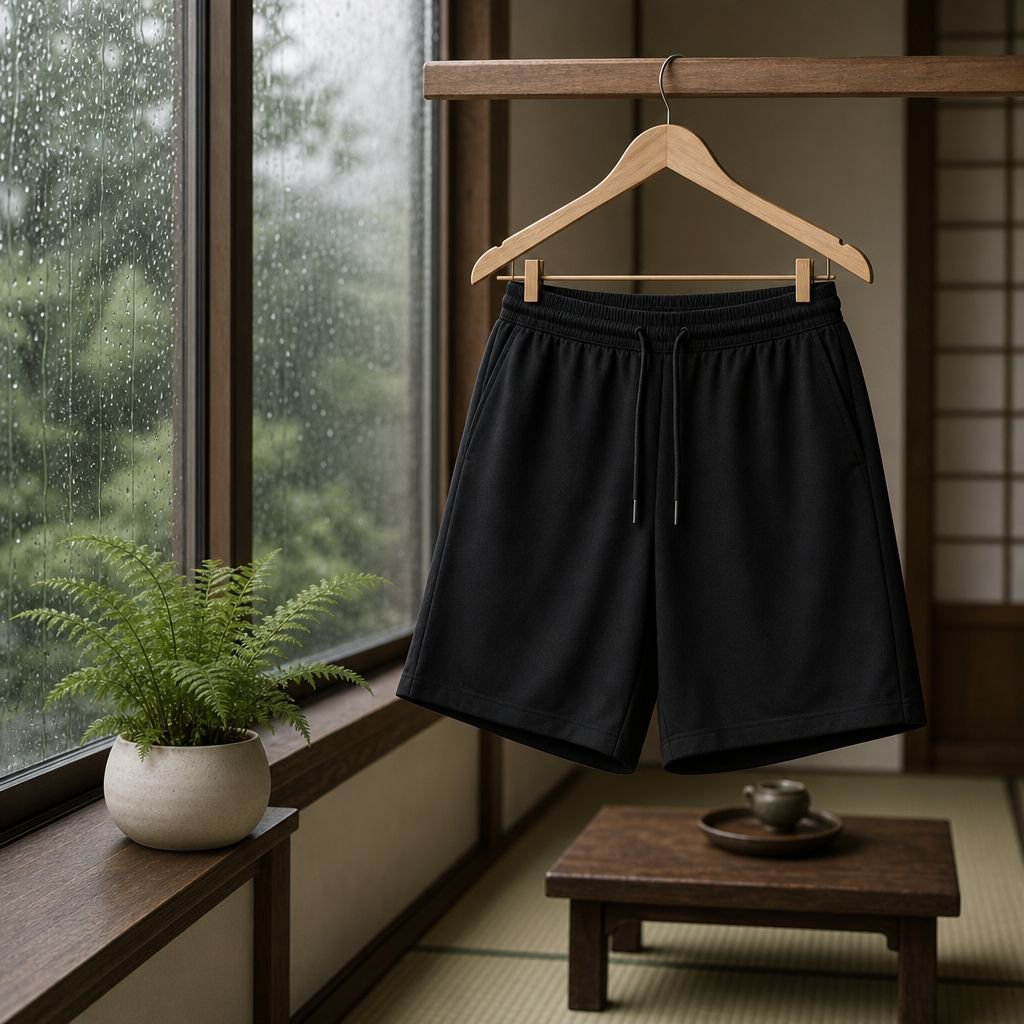 吸湿速乾素材のショートパンツ生地拡大画像