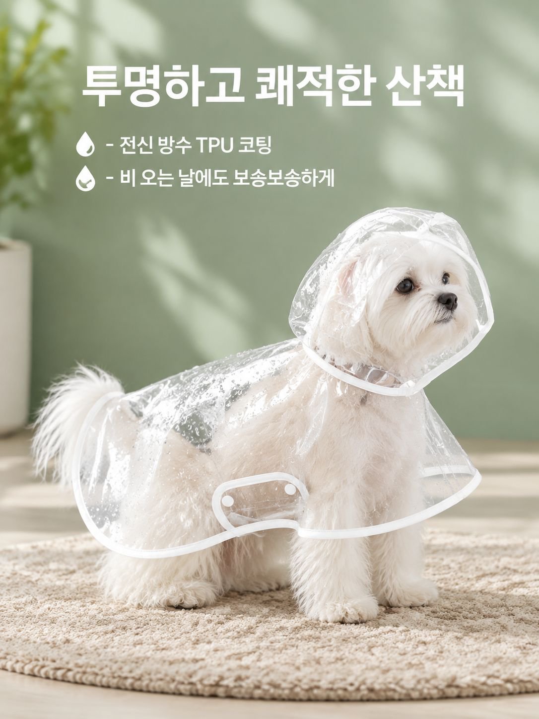 소형견용 방수 우비 판초