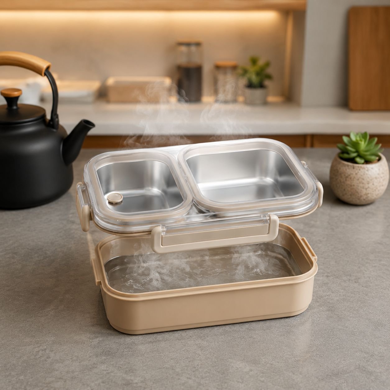 304 Stainless Steel Fresh-keeping Lunch Box, Odor-proof Insulated Bento Box