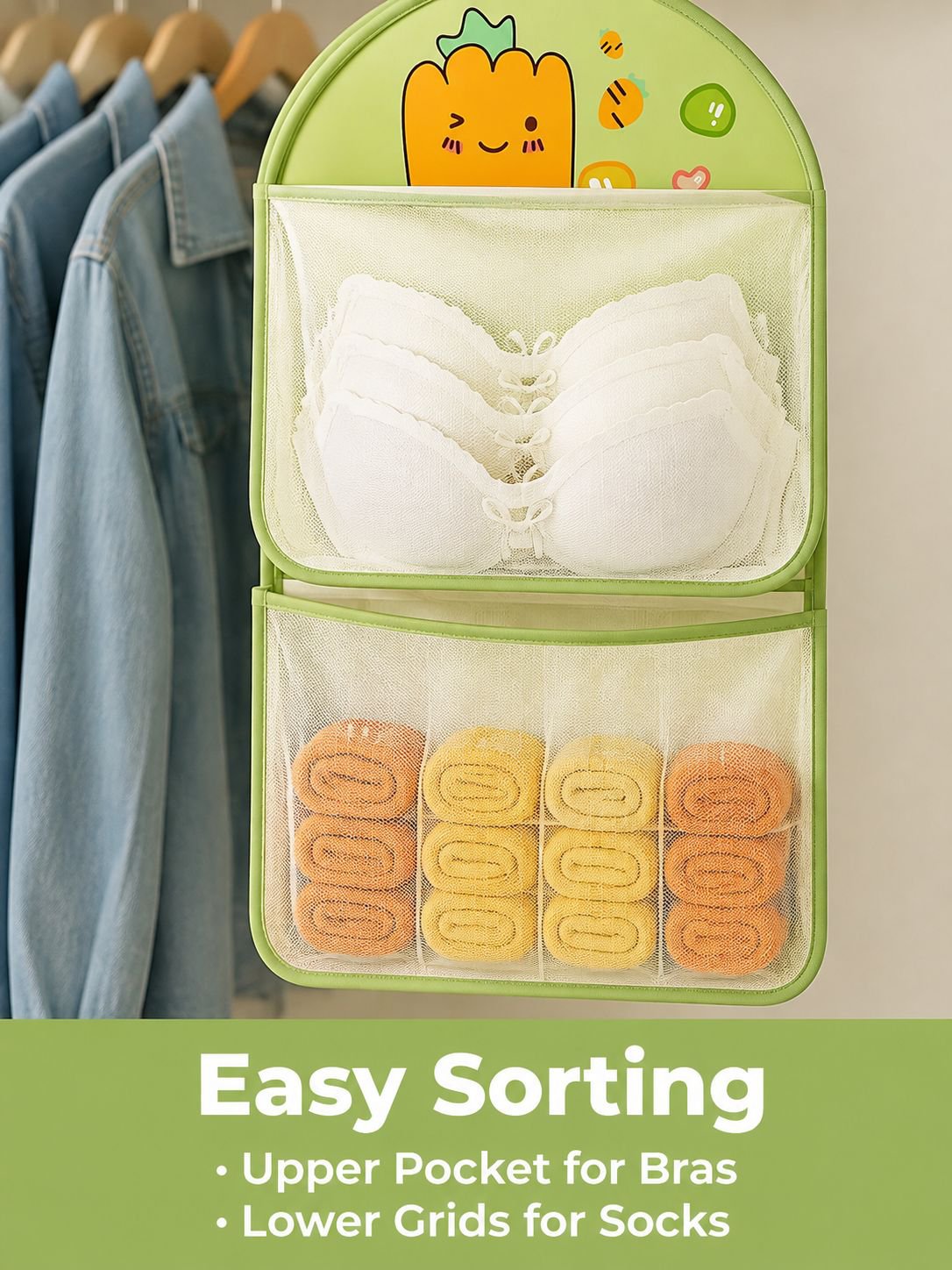 Hanging Organizer Bag for Underwear and Socks