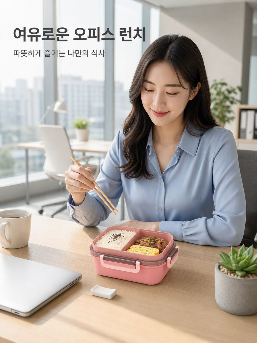 이중 밀폐형 칸막이 도시락