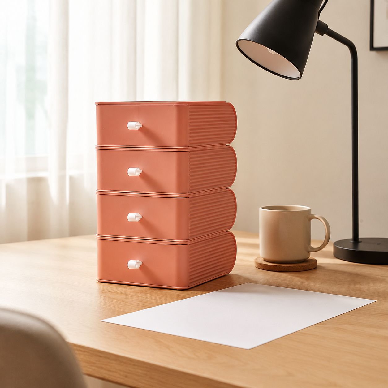 Multi-layer plastic storage drawer cabinet for home organization