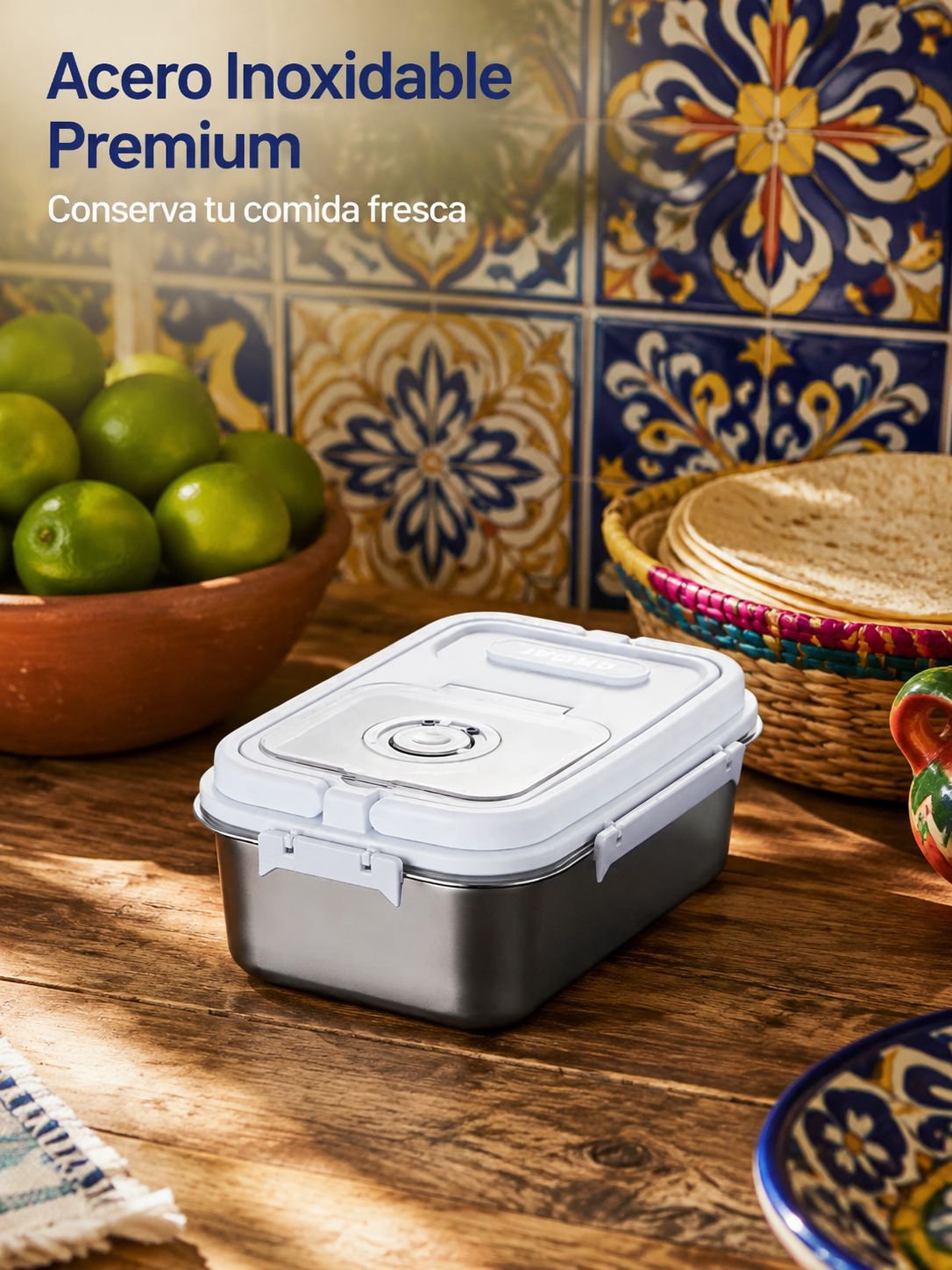 Acero inoxidable engrosado y sellado para almacenar cubos de arroz multifuncionales