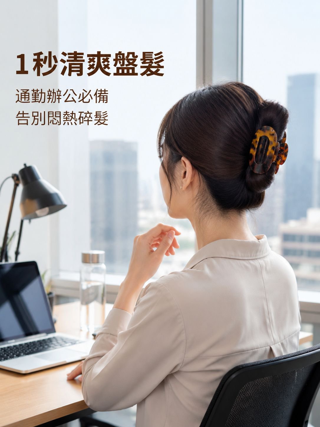 簡約風長方形髮夾