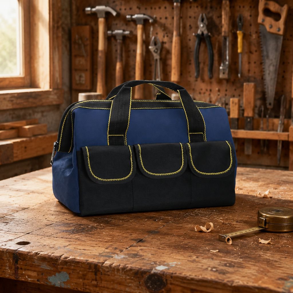 Bolsa de herramientas profesional portátil, tela Oxford reforzada, caja organizadora de hardware