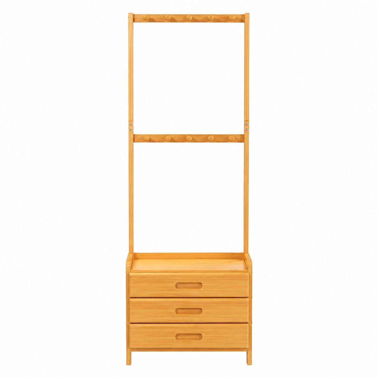 Simple bedside table clothes hanger integrated home bedroom storage rack rental house floor-standing