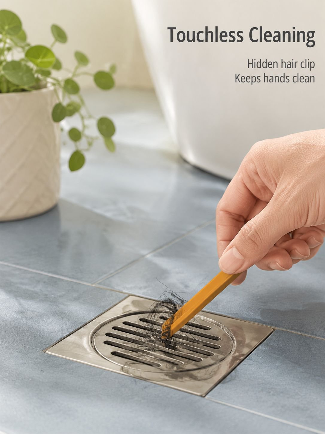 Easy-to-use hard bristle brush for deep cleaning