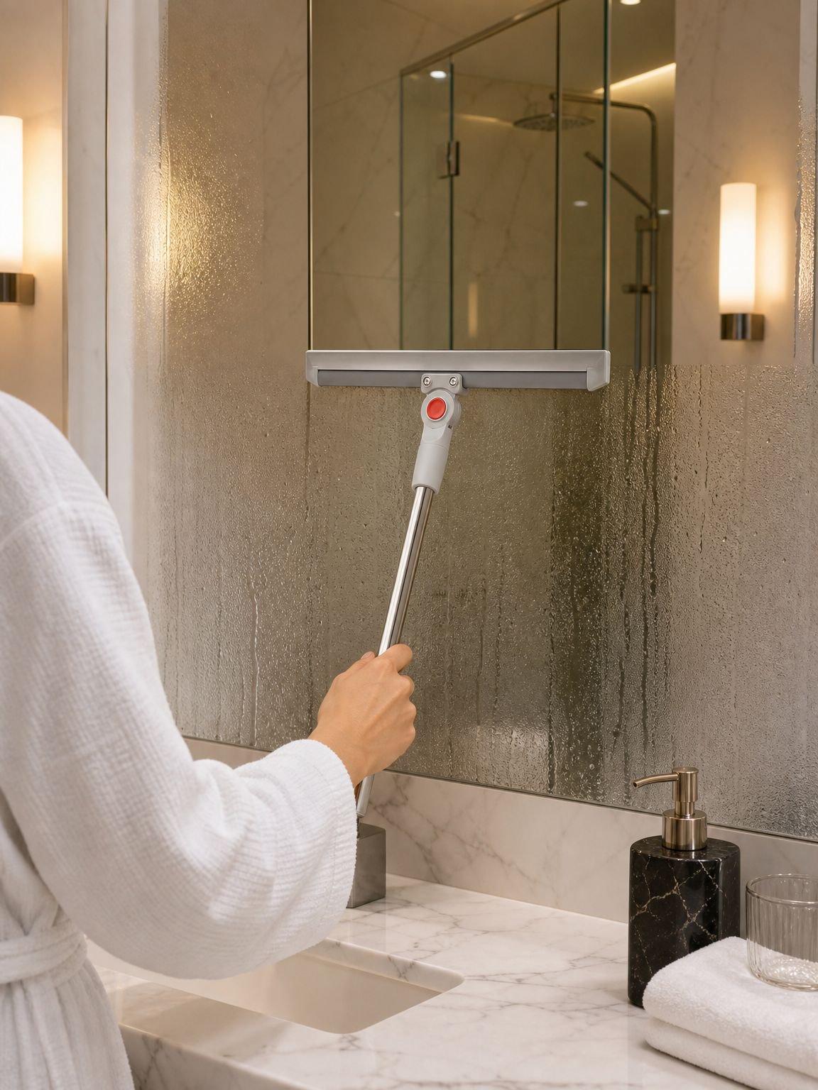 Easy-to-store squeegee for modern homes