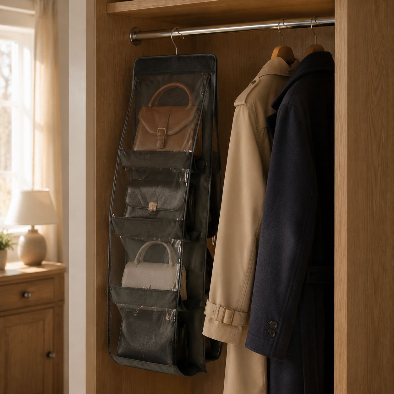 Multipurpose thickened double-sided storage pouch front view