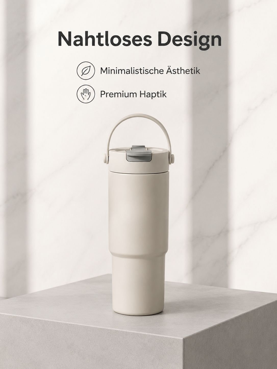 Stylische Keramik-Thermoflasche mit viel Volumen