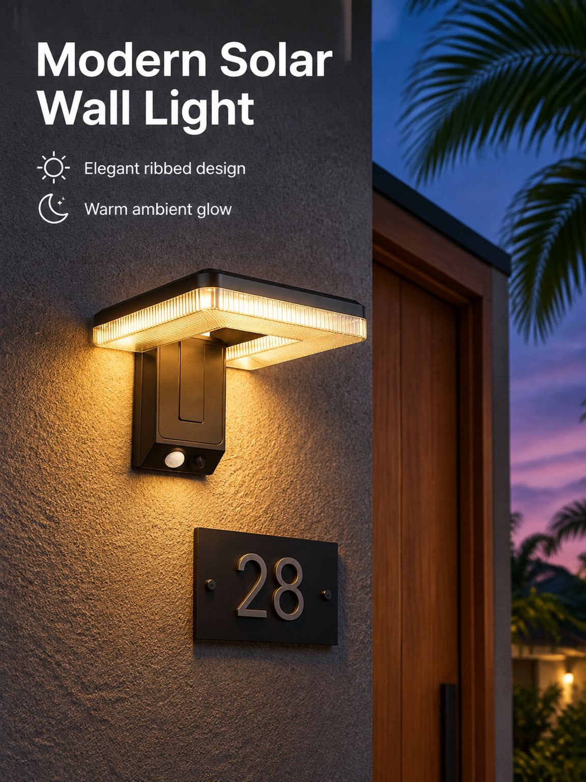 Villa Solar Smart Sensor Wall Light