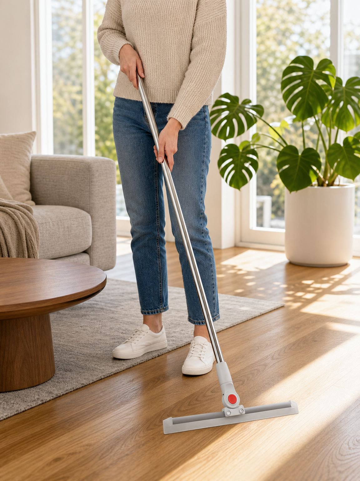 Premium squeegee for bathroom floor cleaning