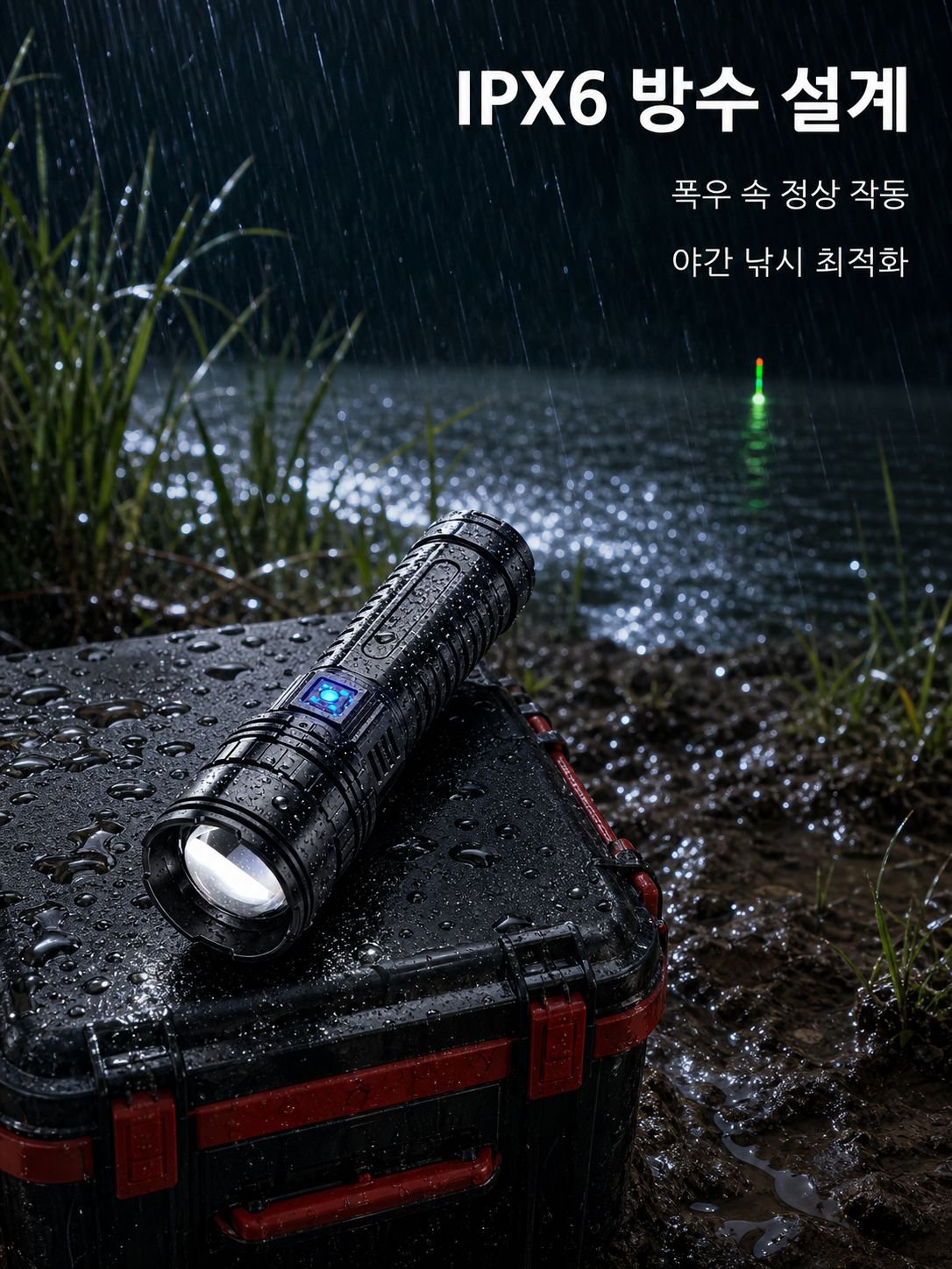 화이트 레이저 천공포 합금 손전등