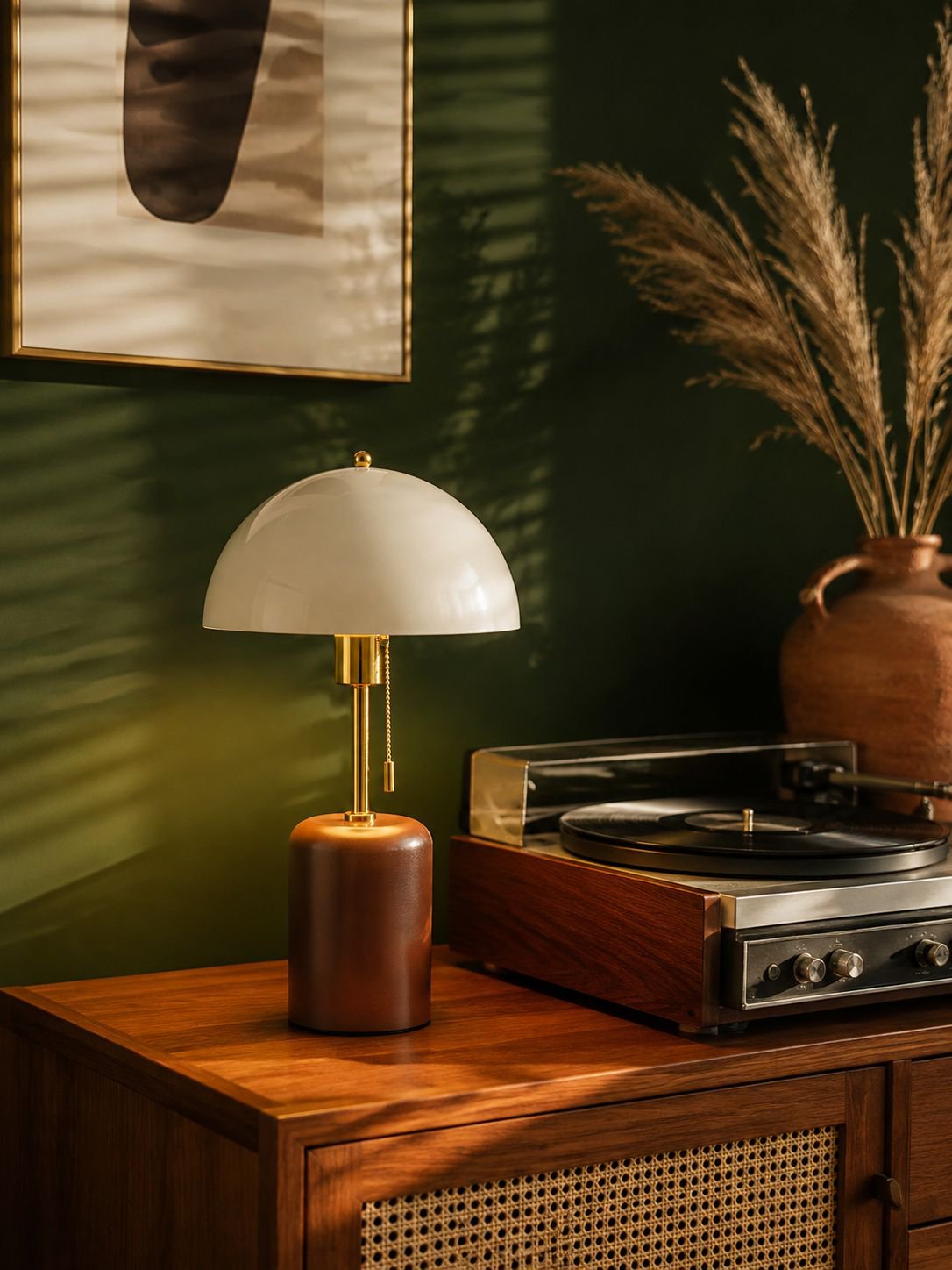 Massivholz Nachttischlampe als Wohnzimmer Dekoration