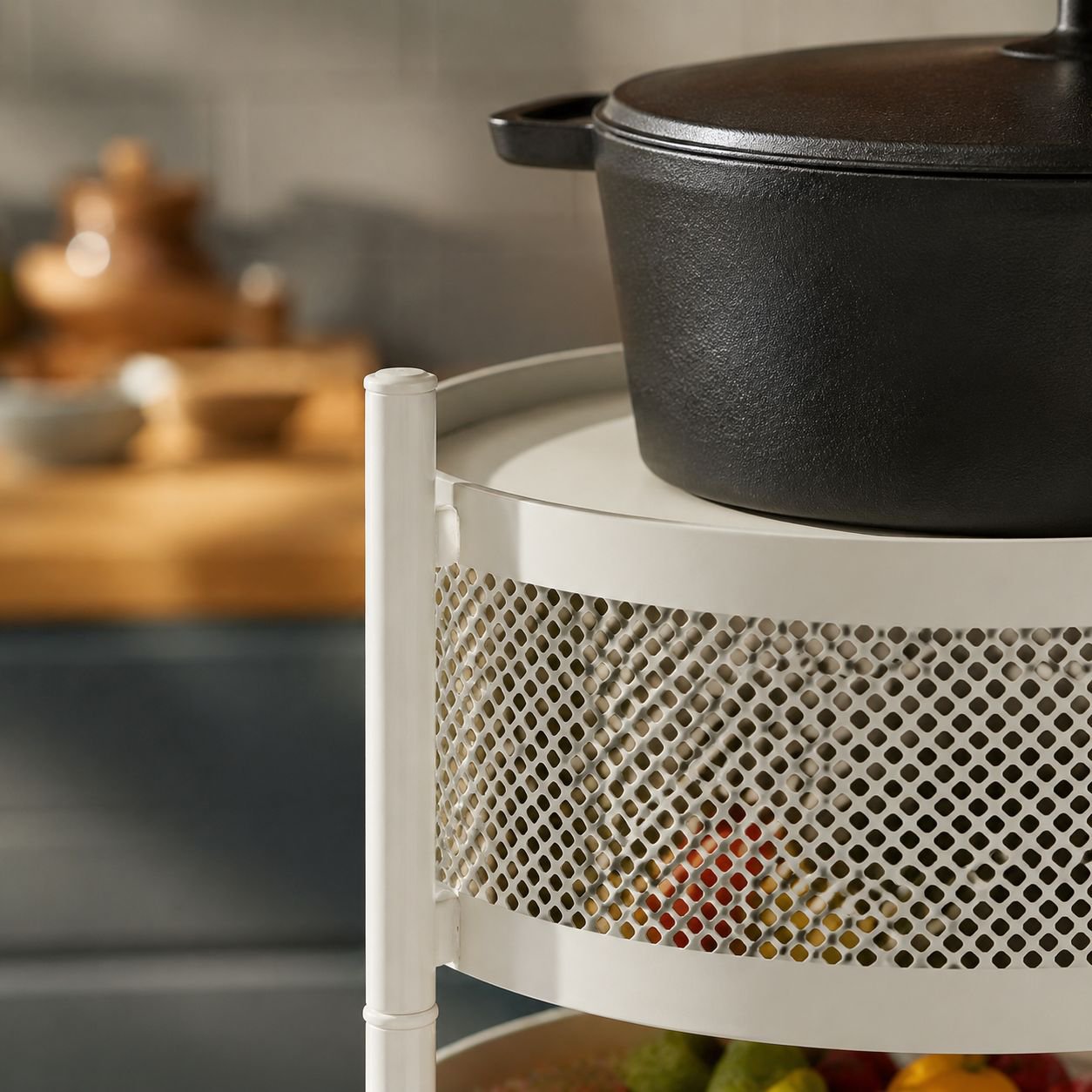 Multi-functional storage rack for bathroom essentials