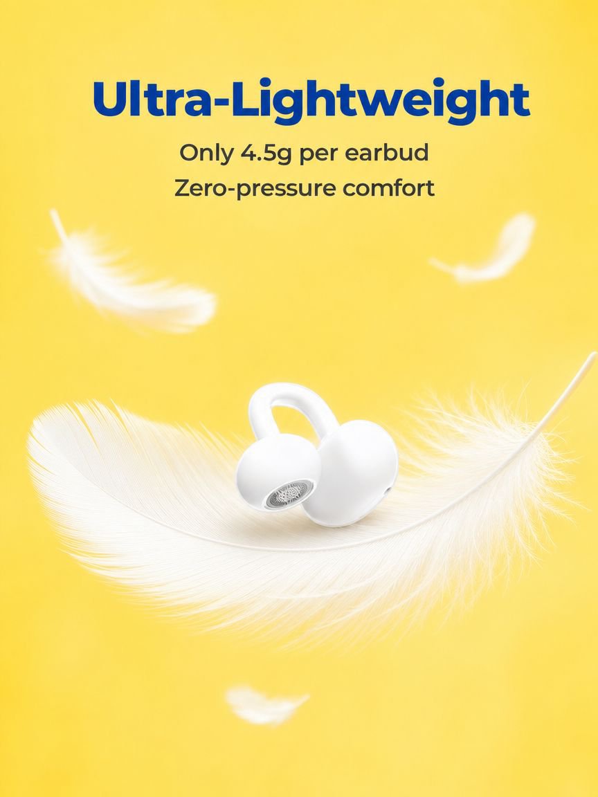Portable wireless headphones with foldable design