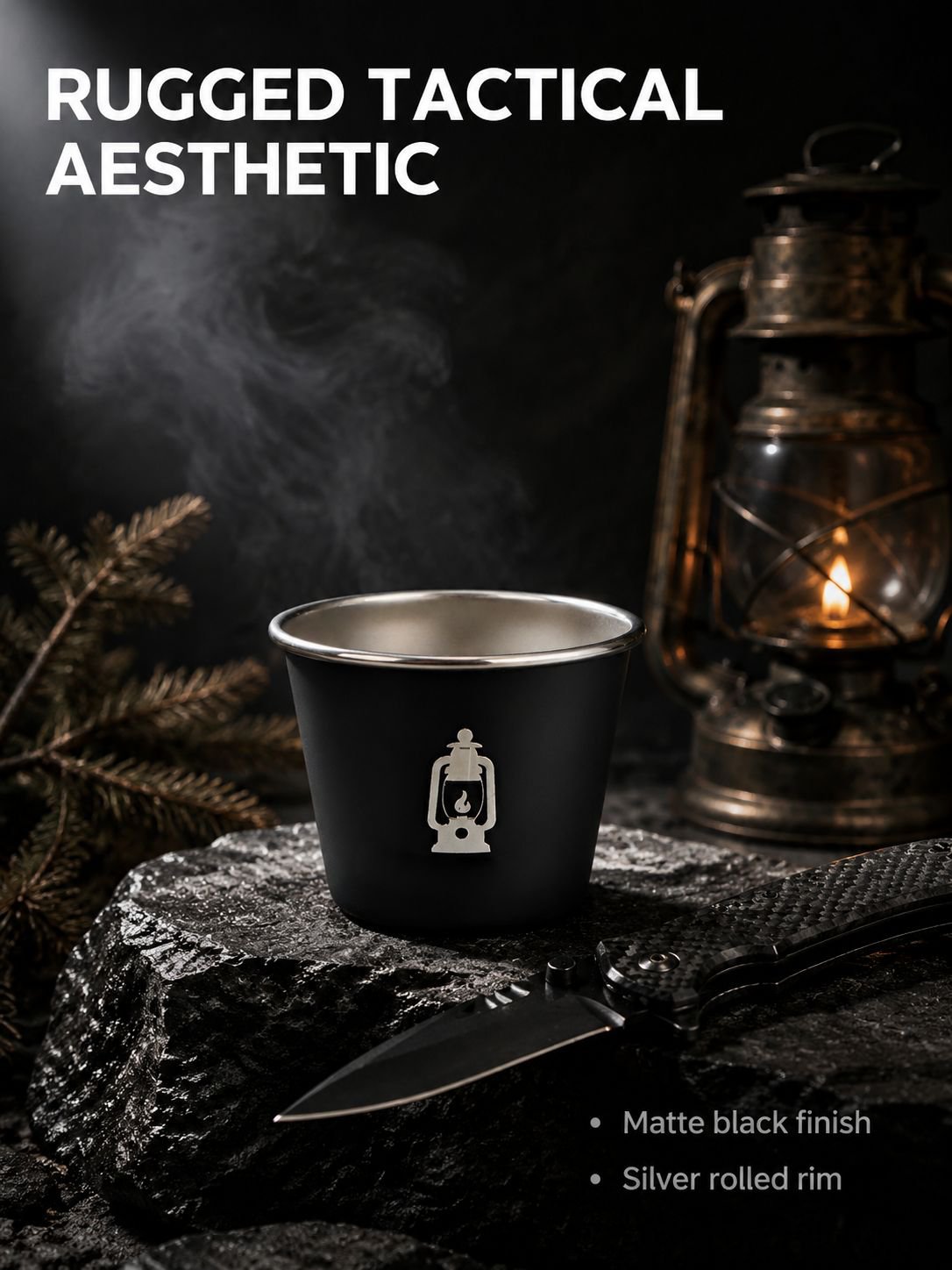 Stainless Steel Camping Wine & Tea Cup Set - 4 Pieces