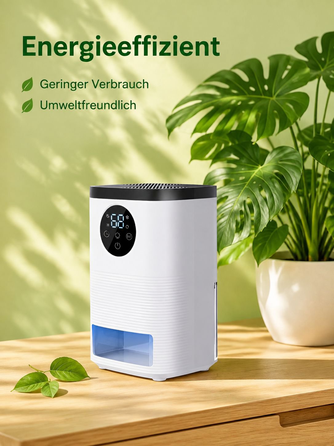 Kompakter Luftentfeuchter für Zuhause – ideal für Schlafzimmer & Keller