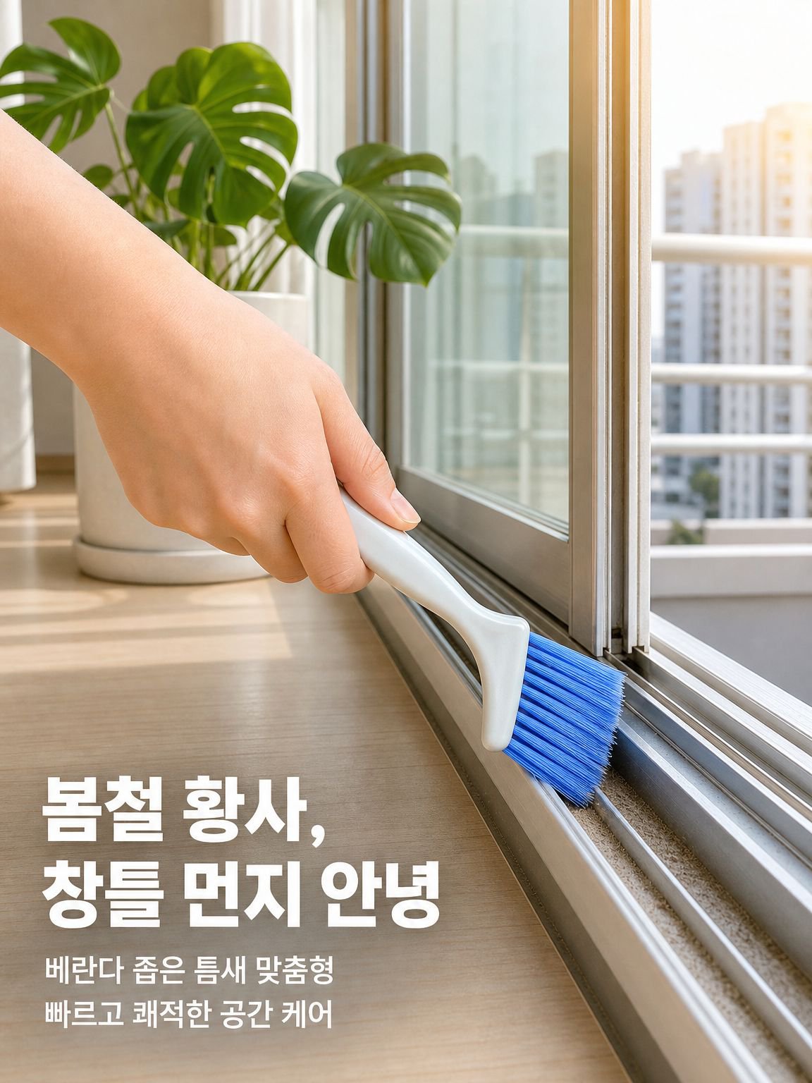 창틀 홈 레일 청소 브러시 좁은 틈 구석 다기능 청소 도구