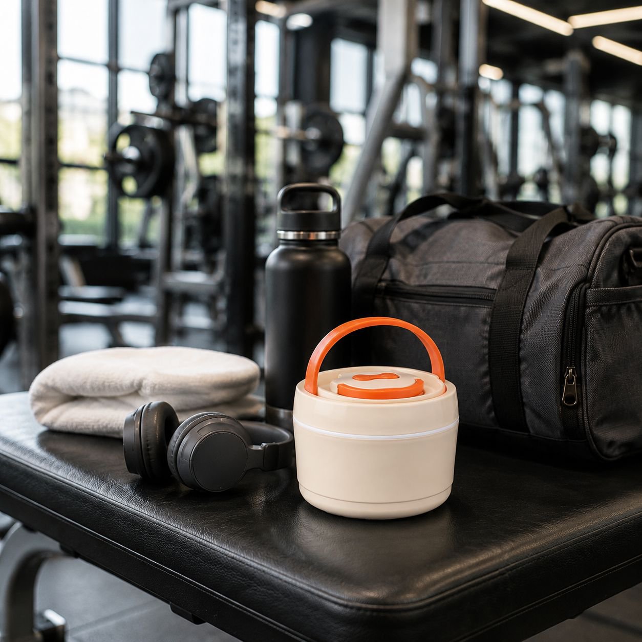 Easy-to-carry stainless steel thermal lunch box