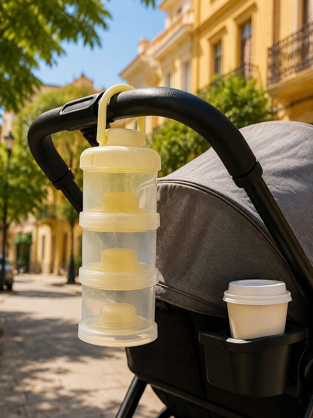 Caja de almacenamiento sellada y portátil de gran capacidad para leche en polvo de bebé