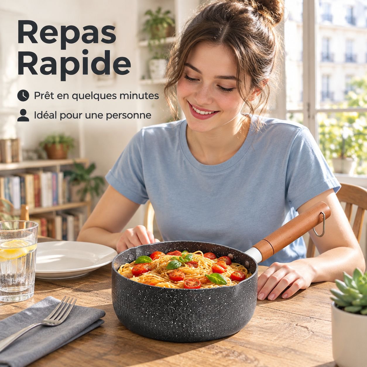 Casserole Yukihira Antiadhésive en Pierre Maifan pour Bébé et Lait