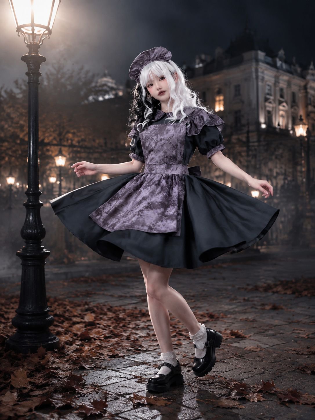 Halloween-Kostüme: Kürbishexenkostüm, Dienstmädchenkostüm, düsteres Gothic-Kleid.
